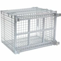 Nashville Wire Products Folding Wire Container GC324028S4 40x32x34-1/2 2" Mesh Size 3000-4000 Lb. Cap -Containers & Organizers Sales Store 269408 08