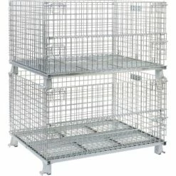Nashville Wire Products Folding Wire Container GC404824S4 48x40x30-1/2 3000-4000 Lb. Cap -Containers & Organizers Sales Store 269409 06