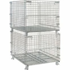 Nashville Wire Products Folding Wire Container GC404830E4 48x40x36-1/2 3000-4000 Lb Cap.Drop Gate 40" Side -Containers & Organizers Sales Store 269411 07