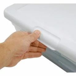 Sterilite 16558010 Clear Storage Tote With Lid 28 Quart 23x16-1/4x6 - Pkg Qty 10 -Containers & Organizers Sales Store 269459 06