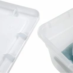 Sterilite 16558010 Clear Storage Tote With Lid 28 Quart 23x16-1/4x6 - Pkg Qty 10 -Containers & Organizers Sales Store 269459 07
