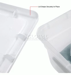 Sterilite 16558010 Clear Storage Tote With Lid 28 Quart 23x16-1/4x6 - Pkg Qty 10 -Containers & Organizers Sales Store 269459 3wco