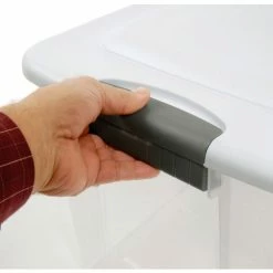 Sterilite 19889804 Clear Storage Tote With Lid 70 Quart 26-1/8x16-1/4x13-1/2 - Pkg Qty 4 -Containers & Organizers Sales Store 269462 03