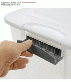 Sterilite 19889804 Clear Storage Tote With Lid 70 Quart 26-1/8x16-1/4x13-1/2 - Pkg Qty 4 -Containers & Organizers Sales Store 269462 2wco