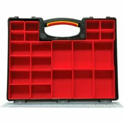 Homak HA01122238 Plastic Organizer With 22 Removable Bins, 16-1/2"L x 13"W x 2-3/8"H - Pkg Qty 16 -Containers & Organizers Sales Store 269568 02
