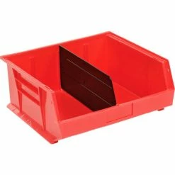 Global Industrial™ Plastic Stack & Hang Bin, 16-1/2"W x 14-3/4"D x 7"H, Red - Pkg Qty 6 -Containers & Organizers Sales Store 269686RD 03