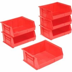 Global Industrial™ Plastic Stack & Hang Bin, 16-1/2"W x 14-3/4"D x 7"H, Red - Pkg Qty 6 -Containers & Organizers Sales Store 269686RD 08