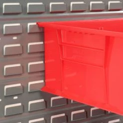 Global Industrial™ Plastic Stack & Hang Bin, 16-1/2"W x 14-3/4"D x 7"H, Red - Pkg Qty 6 -Containers & Organizers Sales Store 269686RD 09