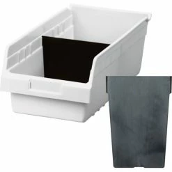 Akro-Mils Shelf Bin Divider 40040 For 30080 & 30088 Bins, Black, Pack of 12