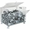 Nashville Wire Products Folding Wire Container GC324028S4L 40x32x34-1/2 3000-4000 Lb. Cap with Lid