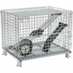 Nashville Wire Products Folding Wire Container GC324028S4L 40x32x34-1/2 3000-4000 Lb. Cap with Lid -Containers & Organizers Sales Store 269749 08