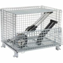 Nashville Wire Products Folding Wire Container GC324028S4L 40x32x34-1/2 3000-4000 Lb. Cap with Lid -Containers & Organizers Sales Store 269749 09