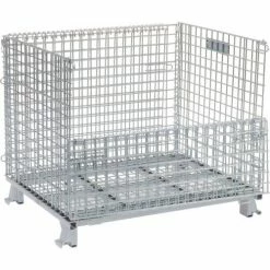 Nashville Wire Products Folding Wire Container GC324028S4L 40x32x34-1/2 3000-4000 Lb. Cap with Lid -Containers & Organizers Sales Store 269749 12