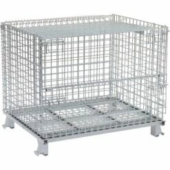 Nashville Wire Products Folding Wire Container GC324028S4L 40x32x34-1/2 3000-4000 Lb. Cap with Lid -Containers & Organizers Sales Store 269749 13