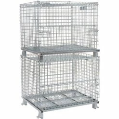 Nashville Wire Products Folding Wire Container GC324028S4L 40x32x34-1/2 3000-4000 Lb. Cap with Lid -Containers & Organizers Sales Store 269749 18