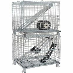 Nashville Wire Products Folding Wire Container GC324028S4L 40x32x34-1/2 3000-4000 Lb. Cap with Lid -Containers & Organizers Sales Store 269749 20