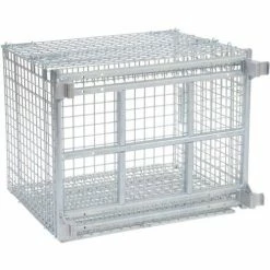 Nashville Wire Products Folding Wire Container GC324028S4L 40x32x34-1/2 3000-4000 Lb. Cap with Lid -Containers & Organizers Sales Store 269749 27
