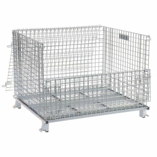 Nashville Wire Products Folding Wire Container GC404830S4L 48x40x36-1/2 3000-4000 Lbs.Cap.Drop Gate 48" w/Lid 3 Nashville Wire Products Folding Wire Container GC404830S4L 48x40x36-1/2 3000-4000 Lbs.Cap.Drop Gate 48" w/Lid - Image 3
