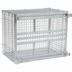 Nashville Wire Products Folding Wire Container GC404830S4L 48x40x36-1/2 3000-4000 Lbs.Cap.Drop Gate 48" w/Lid 23 Nashville Wire Products Folding Wire Container GC404830S4L 48x40x36-1/2 3000-4000 Lbs.Cap.Drop Gate 48" w/Lid -Containers & Organizers Sales Store 269751 04