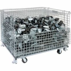 Nashville Wire Products Folding Wire Container GC404830S4L 48x40x36-1/2 3000-4000 Lbs.Cap.Drop Gate 48" w/Lid 25 Nashville Wire Products Folding Wire Container GC404830S4L 48x40x36-1/2 3000-4000 Lbs.Cap.Drop Gate 48" w/Lid -Containers & Organizers Sales Store 269751 06