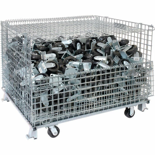 Nashville Wire Products Folding Wire Container GC404830S4L 48x40x36-1/2 3000-4000 Lbs.Cap.Drop Gate 48" w/Lid 7 Nashville Wire Products Folding Wire Container GC404830S4L 48x40x36-1/2 3000-4000 Lbs.Cap.Drop Gate 48" w/Lid - Image 7