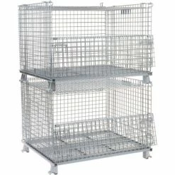 Nashville Wire Products Folding Wire Container GC404830S4L 48x40x36-1/2 3000-4000 Lbs.Cap.Drop Gate 48" w/Lid 33 Nashville Wire Products Folding Wire Container GC404830S4L 48x40x36-1/2 3000-4000 Lbs.Cap.Drop Gate 48" w/Lid -Containers & Organizers Sales Store 269751 14