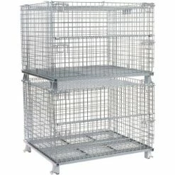 Nashville Wire Products Folding Wire Container GC404830S4L 48x40x36-1/2 3000-4000 Lbs.Cap.Drop Gate 48" w/Lid 34 Nashville Wire Products Folding Wire Container GC404830S4L 48x40x36-1/2 3000-4000 Lbs.Cap.Drop Gate 48" w/Lid -Containers & Organizers Sales Store 269751 15