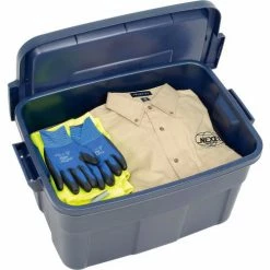 Rubbermaid® Roughneck™ Tote 14 Gallon 23-7/8 x 15-7/8 x 12-1/4 Dark Indigo Metallic - Pkg Qty 6 -Containers & Organizers Sales Store 269994 03
