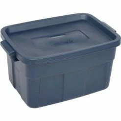 Rubbermaid® Roughneck™ Tote 14 Gallon 23-7/8 x 15-7/8 x 12-1/4 Dark Indigo Metallic - Pkg Qty 6 -Containers & Organizers Sales Store 269994 05