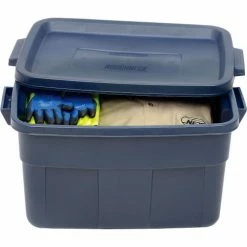 Rubbermaid® Roughneck™ Tote 14 Gallon 23-7/8 x 15-7/8 x 12-1/4 Dark Indigo Metallic - Pkg Qty 6 -Containers & Organizers Sales Store 269994 06