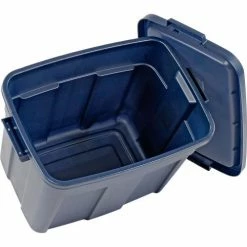 Rubbermaid® Roughneck™ Tote 18 Gallon 23-7/8 x 15-7/8 x 16-3/8 Dark Indigo Metallic - Pkg Qty 12 -Containers & Organizers Sales Store 269995 02
