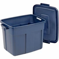 Rubbermaid® Roughneck™ Tote 18 Gallon 23-7/8 x 15-7/8 x 16-3/8 Dark Indigo Metallic - Pkg Qty 12 -Containers & Organizers Sales Store 269995 05