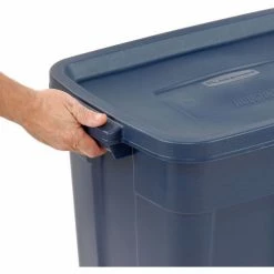 Rubbermaid® Roughneck™ Tote 18 Gallon 23-7/8 x 15-7/8 x 16-3/8 Dark Indigo Metallic - Pkg Qty 12 -Containers & Organizers Sales Store 269995 07