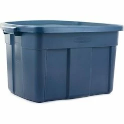 Rubbermaid® Roughneck™ Tote 25 Gallon 28-7/8 x 19-7/8 x 16-3/4 Dark Indigo Metallic - Pkg Qty 6