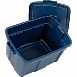 Rubbermaid® Roughneck™ Tote 25 Gallon 28-7/8 x 19-7/8 x 16-3/4 Dark Indigo Metallic - Pkg Qty 6 -Containers & Organizers Sales Store 269996 02
