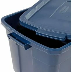 Rubbermaid® Roughneck™ Tote 25 Gallon 28-7/8 x 19-7/8 x 16-3/4 Dark Indigo Metallic - Pkg Qty 6 -Containers & Organizers Sales Store 269996 08