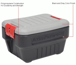 Rubbermaid® ActionPacker™ Lockable Storage Box 8 Gallon 20 x 14-5/8 x 12 - Pkg Qty 4 -Containers & Organizers Sales Store 269997IN 1wco