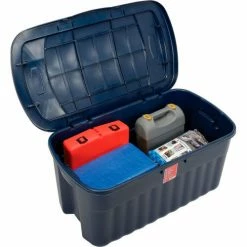 Rubbermaid® Roughneck™ Jumbo Storage Tote 40 Gallon 36-7/8x21-3/16x18-5/16 Indigo Metal - Pkg Qty 6
