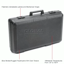 Western Case Plastic Protective Storage Cases with Pinch Tear Foam, 27-1/2"x16"x7", Black -Containers & Organizers Sales Store 270234 2wco