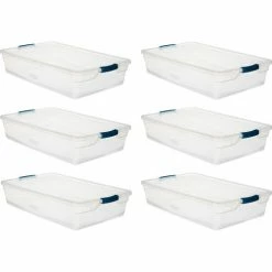 Rubbermaid® Cleverstore™ Clear Latching Storage Tote w/Lid 41 Quart 29"Lx17-3/4"Wx6-1/8"H - Pkg Qty 6 -Containers & Organizers Sales Store 270247 4
