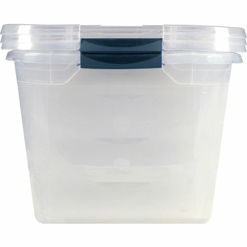Rubbermaid® Cleverstore™ Clear Latching Storage Tote w/Lid 71 Quart 23-1/2x18-5/8x12-1/4 - Pkg Qty 4 3 Rubbermaid® Cleverstore™ Clear Latching Storage Tote w/Lid 71 Quart 23-1/2x18-5/8x12-1/4 - Pkg Qty 4 - Image 3