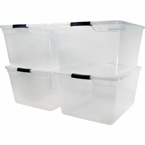Rubbermaid® Cleverstore™ Clear Latching Storage Tote w/Lid 71 Quart 23-1/2x18-5/8x12-1/4 - Pkg Qty 4 5 Rubbermaid® Cleverstore™ Clear Latching Storage Tote w/Lid 71 Quart 23-1/2x18-5/8x12-1/4 - Pkg Qty 4 - Image 5