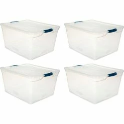 Rubbermaid® Cleverstore™ Clear Latching Storage Tote w/Lid 71 Quart 23-1/2x18-5/8x12-1/4 - Pkg Qty 4 15 Rubbermaid® Cleverstore™ Clear Latching Storage Tote w/Lid 71 Quart 23-1/2x18-5/8x12-1/4 - Pkg Qty 4 -Containers & Organizers Sales Store 270248 7