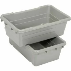 Buckhorn Cross Stack Jumbo Lug 34305GRAY - 25"L x 16"W x 8-1/2"H Gray - Pkg Qty 6