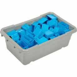 Buckhorn Cross Stack Jumbo Lug 34305GRAY - 25"L x 16"W x 8-1/2"H Gray - Pkg Qty 6 -Containers & Organizers Sales Store 270263GY 02