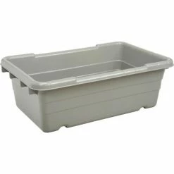 Buckhorn Cross Stack Jumbo Lug 34305GRAY - 25"L x 16"W x 8-1/2"H Gray - Pkg Qty 6 -Containers & Organizers Sales Store 270263GY 06