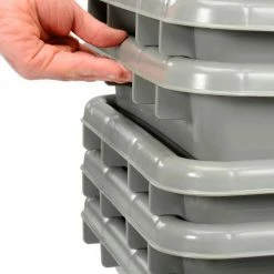 Buckhorn Cross Stack Jumbo Lug 34305GRAY - 25"L x 16"W x 8-1/2"H Gray - Pkg Qty 6 -Containers & Organizers Sales Store 270263GY 07