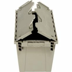 Global Industrial™ Plastic Attached Lid Shipping & Storage Container DC1813-15 18x13x15 Gray -Containers & Organizers Sales Store 270281GY 03