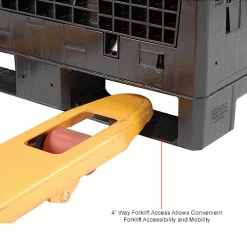 Global Industrial™ Folding Bulk Shipping Container, 32"Lx30"Wx25"H, 1800 Lb. Capacity, Black -Containers & Organizers Sales Store 270284IN 4wco