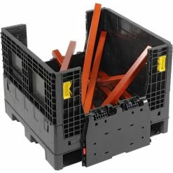 Global Industrial™ Folding Bulk Shipping Container, 32"Lx30"Wx25"H, 1800 Lb. Capacity, Black -Containers & Organizers Sales Store 270284 06